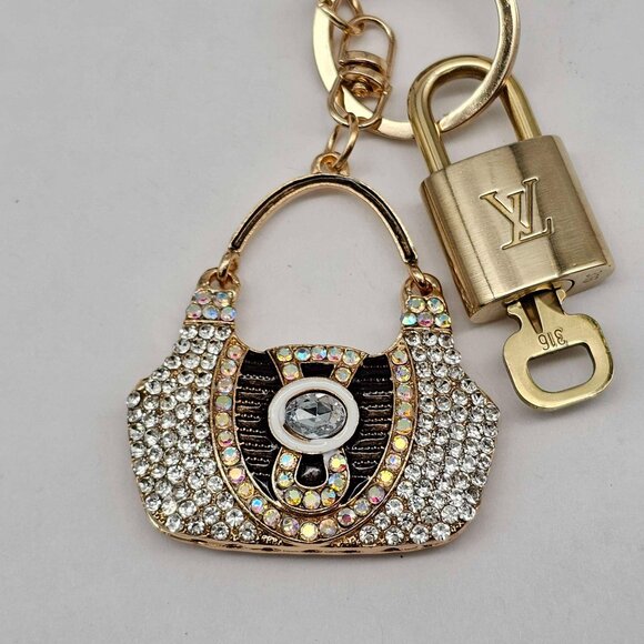 Authentic Louis Vuitton Lock & Key with unbranded Bagcharm, Keycharm, Keychain - Picture 5 of 8